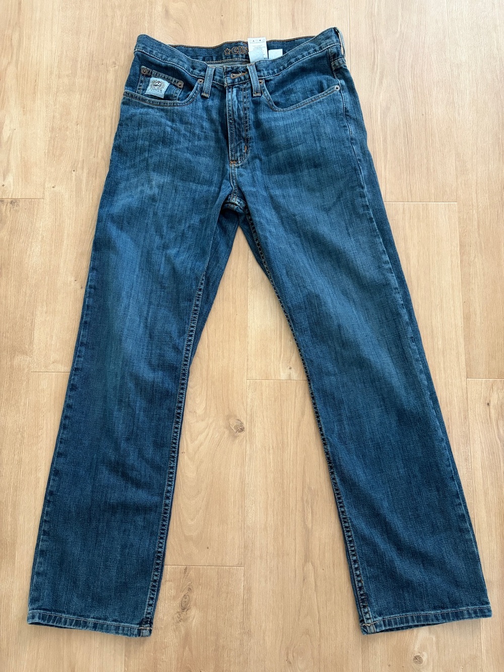 Cinch Men's Straight Jeans in Dark Blue Wash